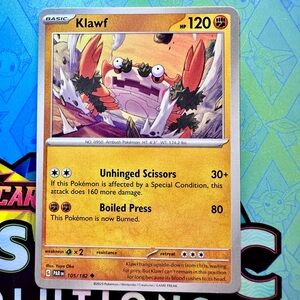 klawf (105/182) - uncommon — pokémon: paradox rift